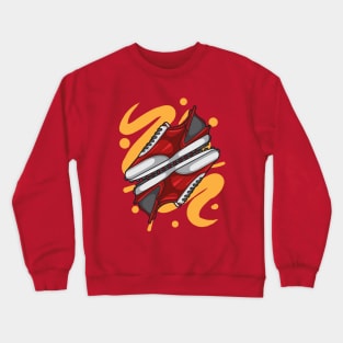 DyBreak Red Retro Sneaker Crewneck Sweatshirt